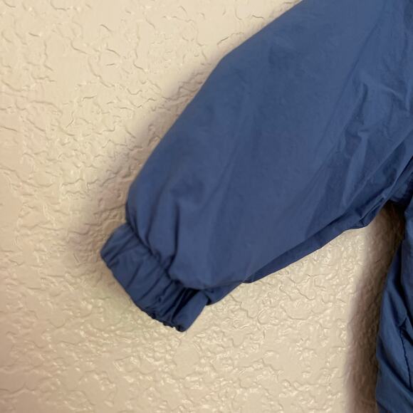 ZARA Baby Blue Hooded Windbreaker Jacket, Nylon, Lightweight Spring Outerwear - Picture 7 of 9